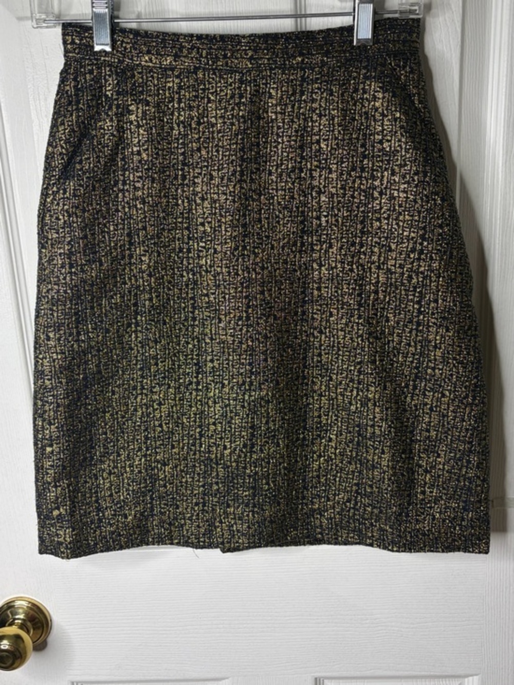 Tucker For Target Brocade Gold and Navy Pencil Skirt size 3